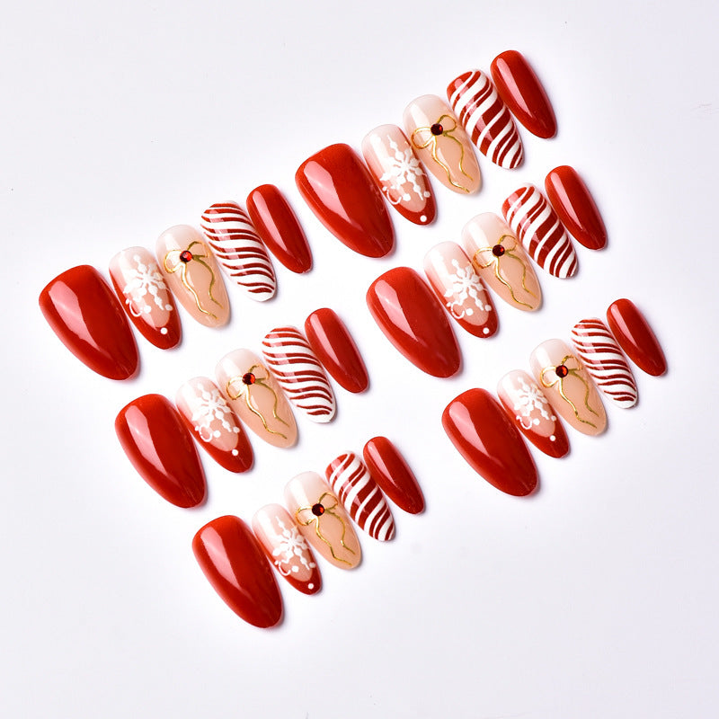 Festive Seasonal Press-On Nail Art Set Kalsten 1790636425