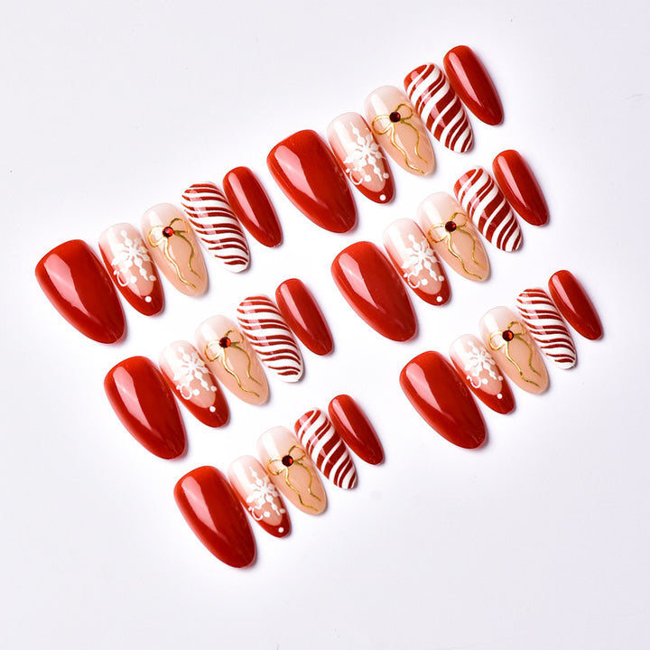 Festive Seasonal Press-On Nail Art Set Kalsten 1790636425