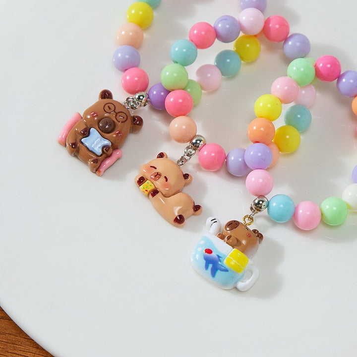 Colorful children's bracelet with crafted pendant Kalsten