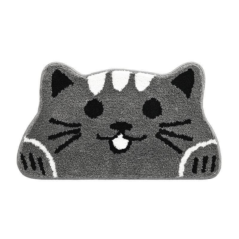 Whimsical Cat-Themed Bath Mat Kalsten