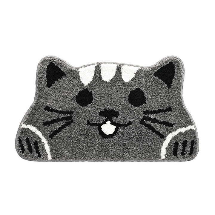 Whimsical Cat-Themed Bath Mat Kalsten