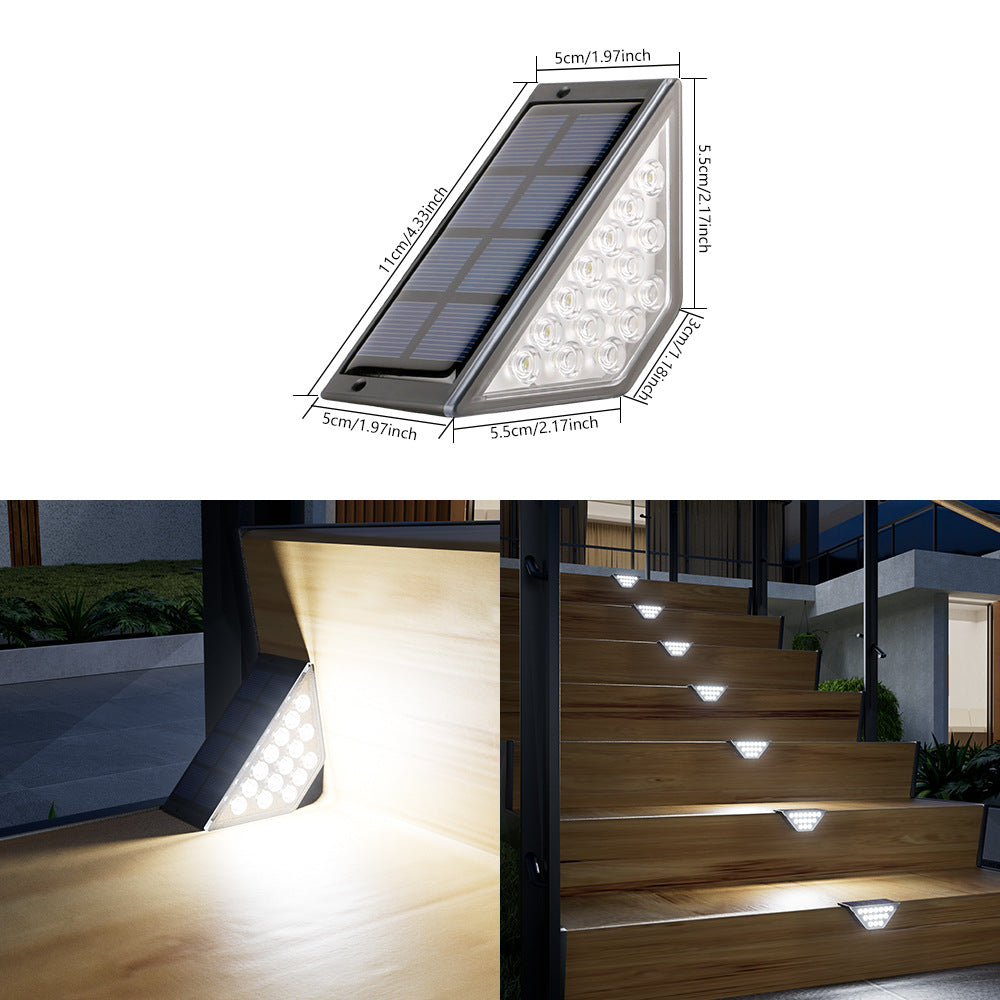 Triangular Solar Powered LED Corner Step Light Kalsten