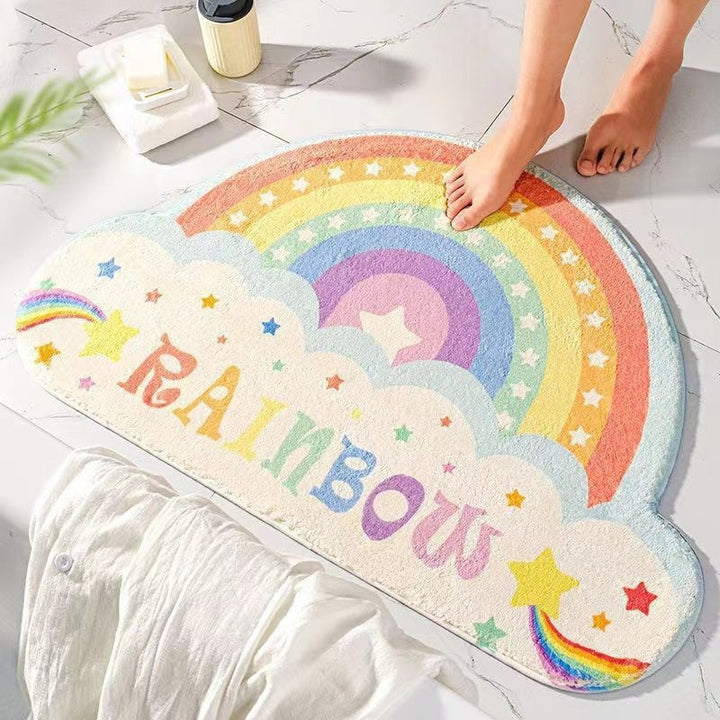 Floral Print Bathroom Mat for Home