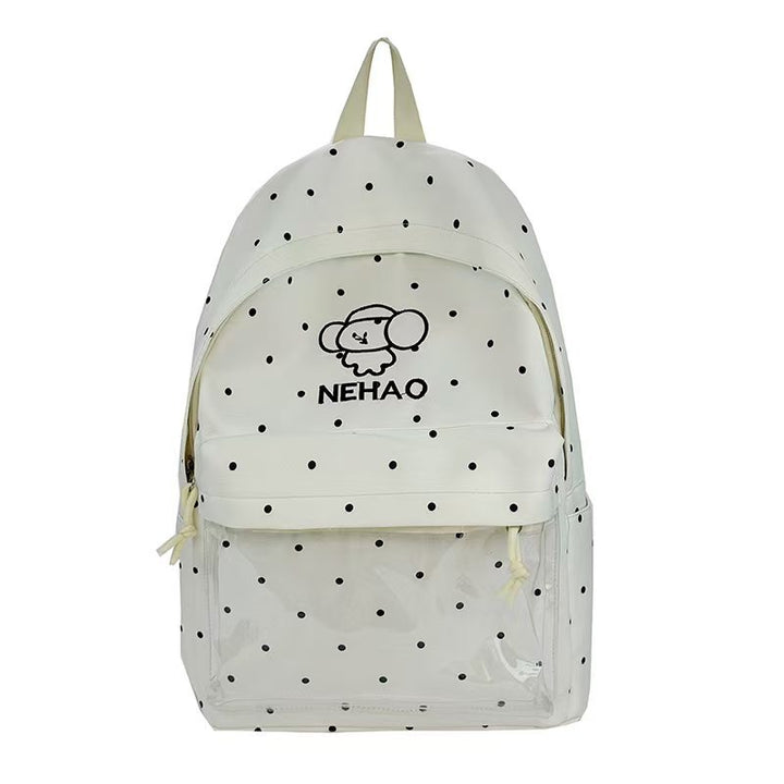 Transparent Front Polka Dot Backpack Kalsten