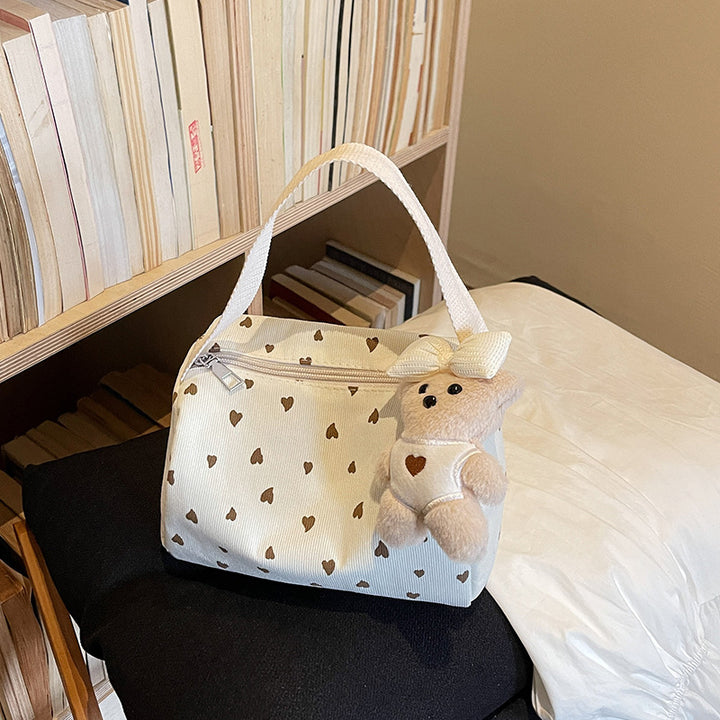 Cute Heart Pattern Handheld Bag