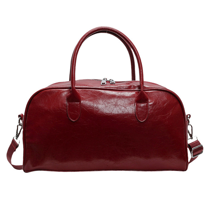 Elegant Leather Overnight Duffle Bag Kalsten