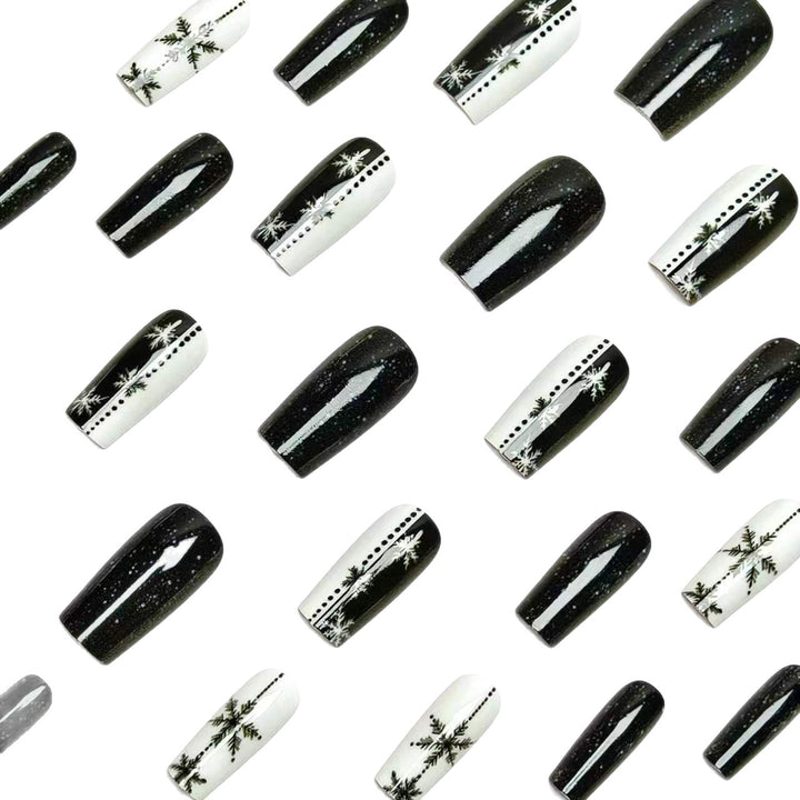 Elegant Winter Snowflake Nail Art Kalsten