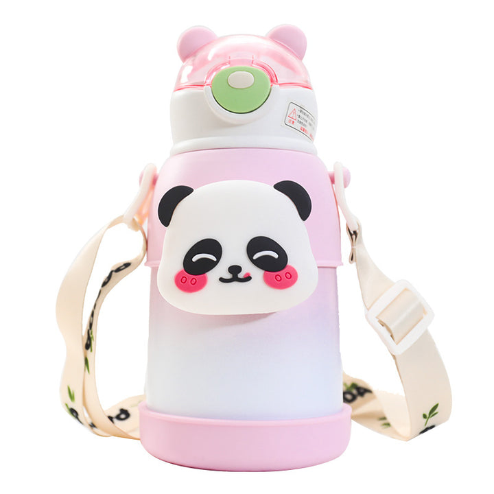Ergonomic Water Bottle with Cool Animal Design and Carry Strap Kalsten