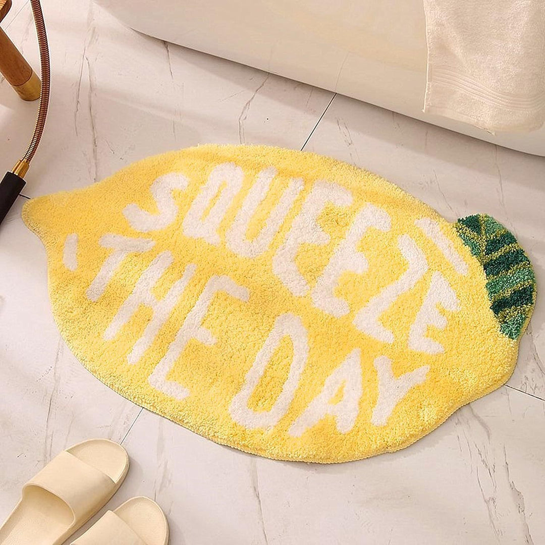 Lemon Slice Shape Bath Mat Kalsten