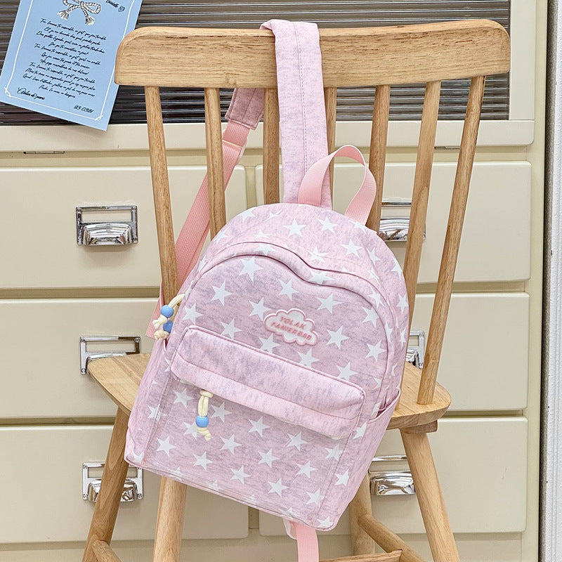 Transparent Window Star-Print Backpack Kalsten