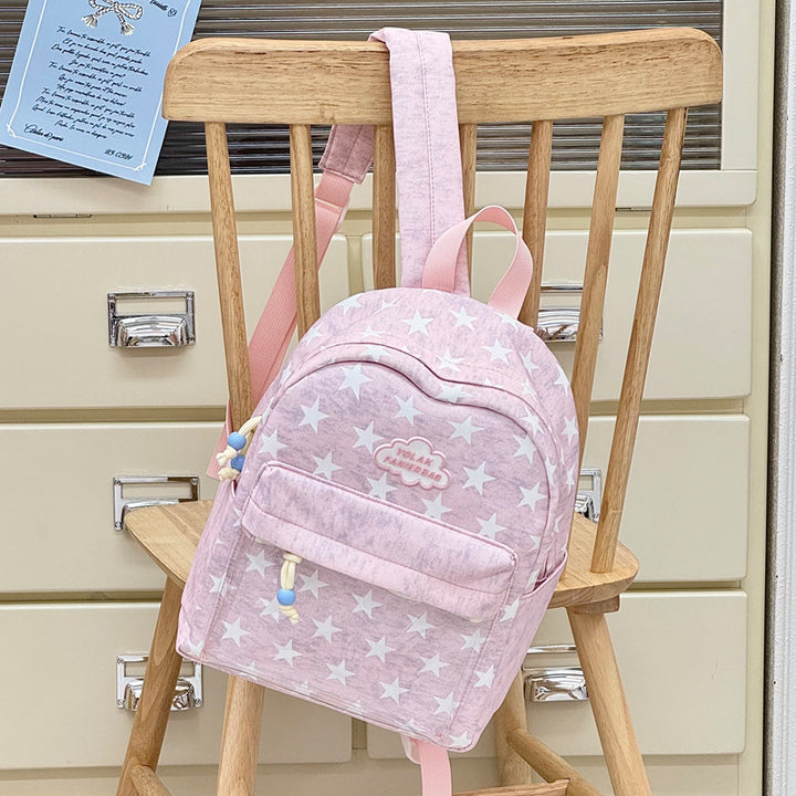Transparent Window Star-Print Backpack Kalsten