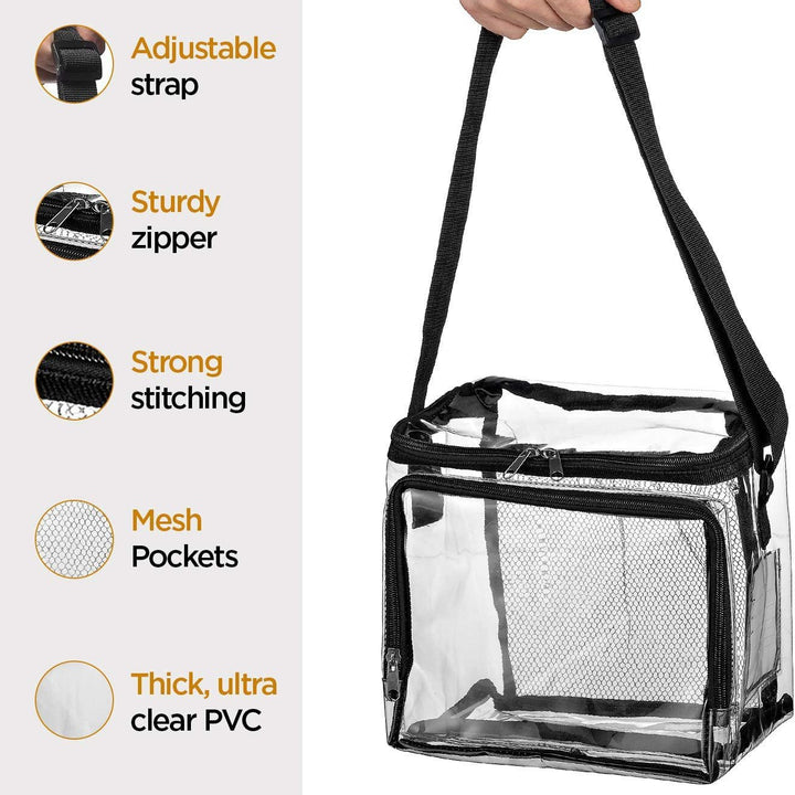 Transport bag made of transparent material with mesh pockets Kalsten