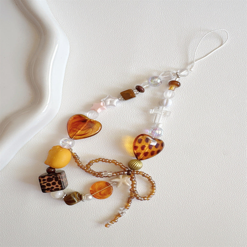 Beaded Heart Charm Necklace Kalsten