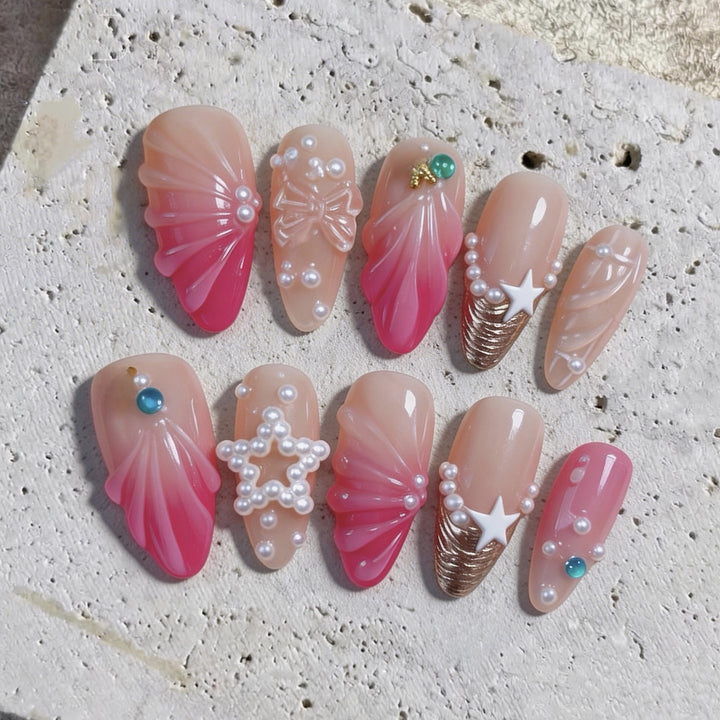 Decorative 3D Nail Art Tips Set