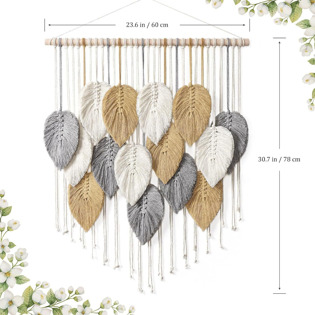 Macrame Leaf Wall Hanging Decor Kalsten