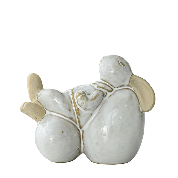 Whimsical Ceramic Bunny Figurine Kalsten