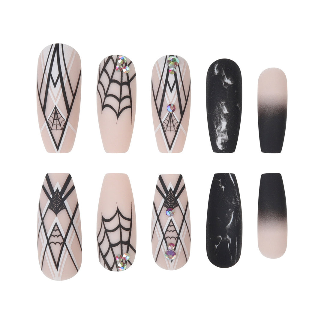 Artistic Halloween-Inspired Stiletto Nail Art Set Kalsten