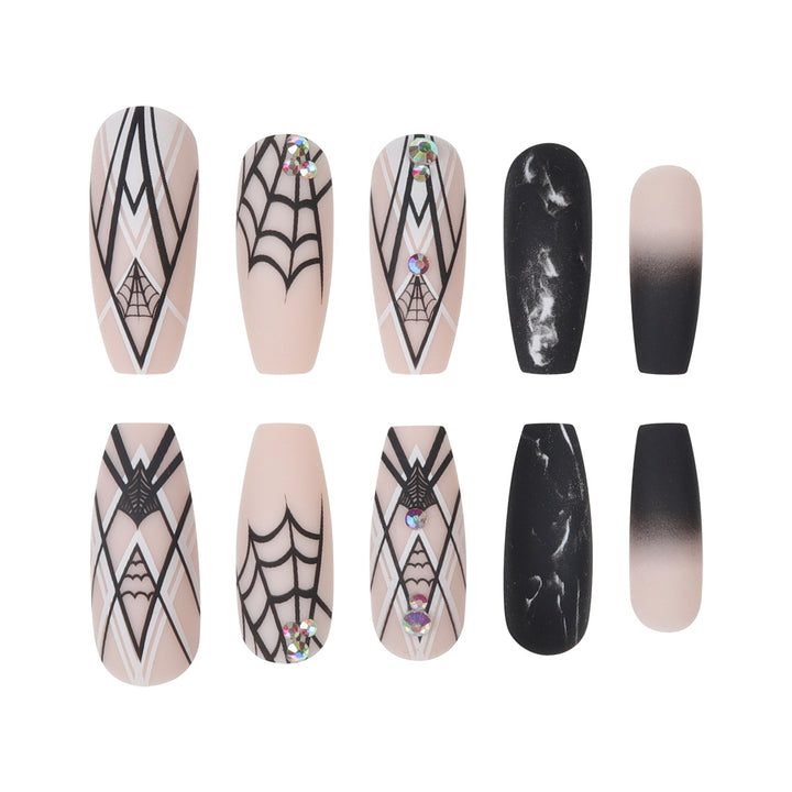 Artistic Halloween-Inspired Stiletto Nail Art Set Kalsten