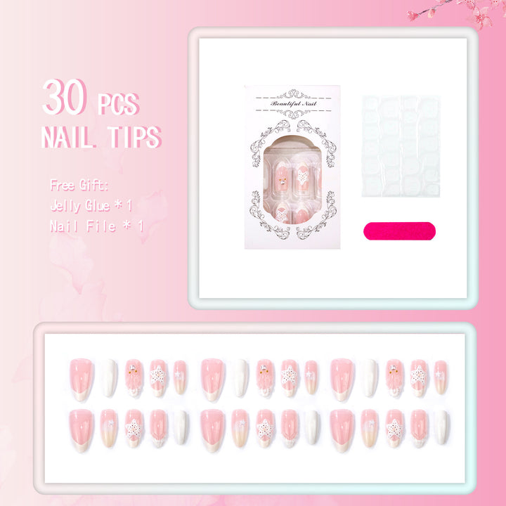 Premium Decorative Press-On Nail Art Set