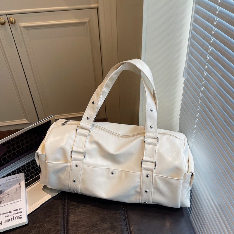 Elegant Leather Travel Duffle