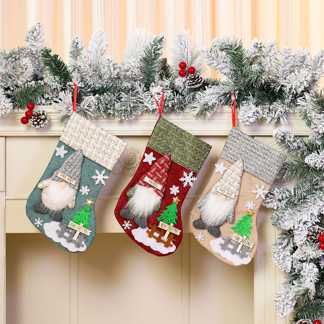 Decorative Holiday Gnome Stocking Kalsten