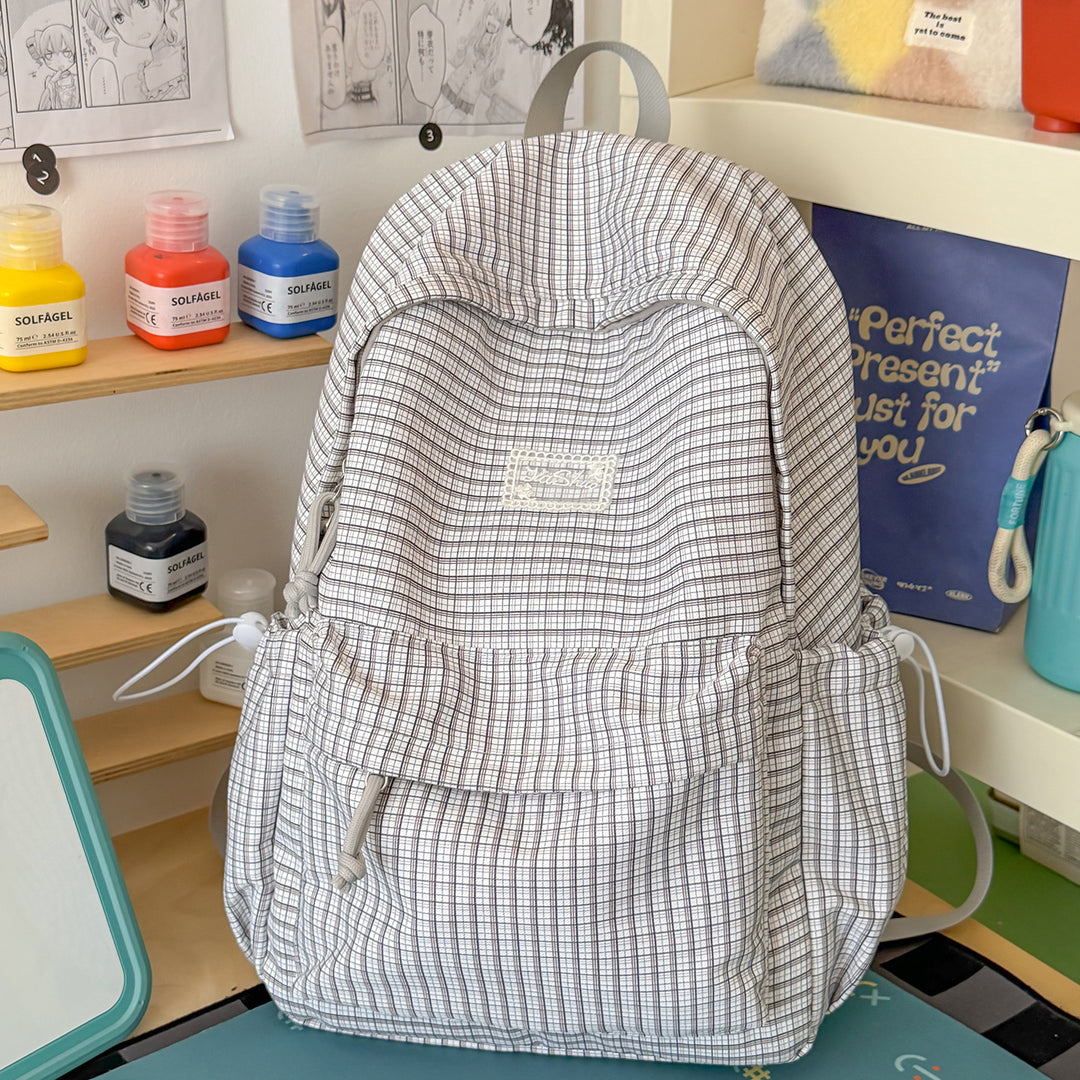 Stylish Grid-Patterned Daypack Kalsten