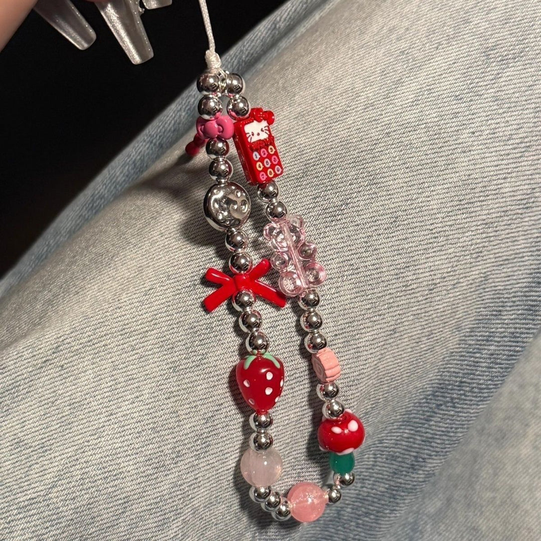 Playful Themed Beaded Charm Keychain Kalsten