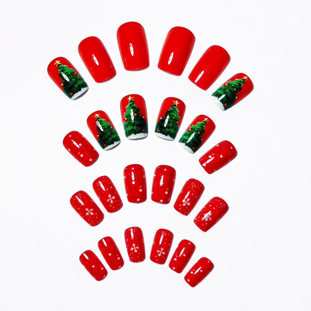Festive 3D Christmas Tree Nail Art Kalsten