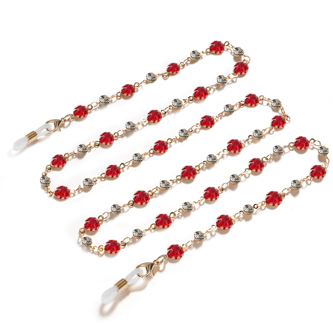 Crystal-Embellished Eyewear Chain kalsten