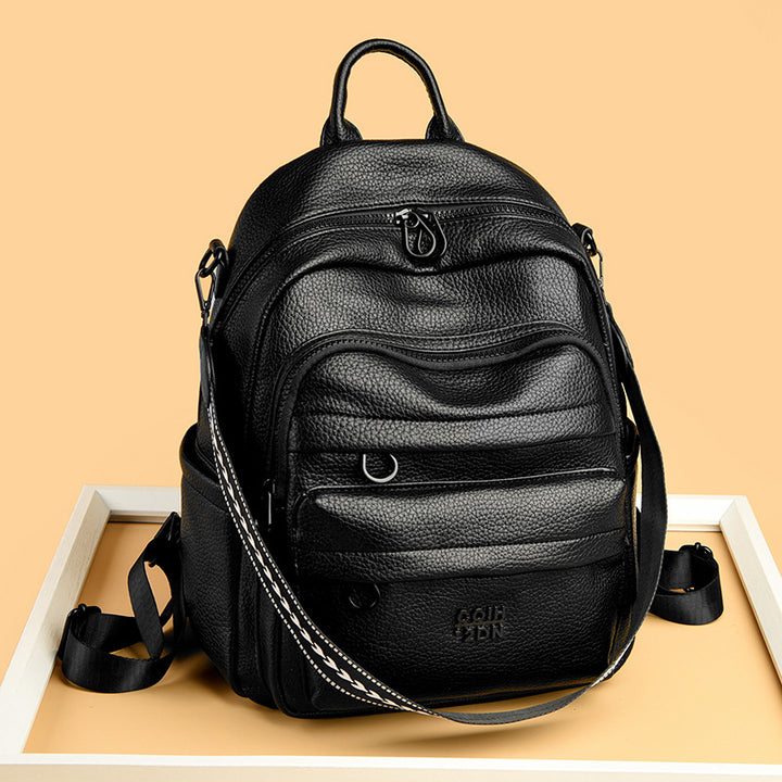 Leather Multi-Compartment Backpack Kalsten