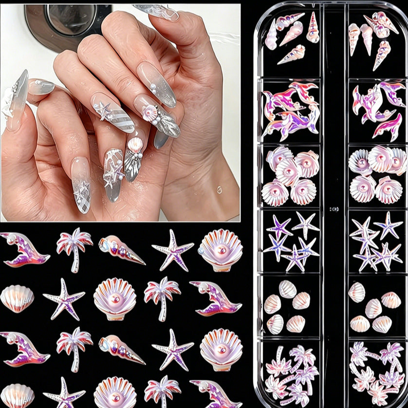 Ocean-Inspired Nail Art Decoration Set