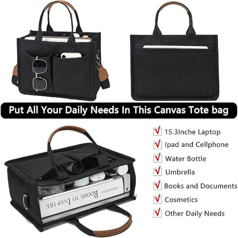 Multifunctional tote bag with numerous interior compartments Kalsten