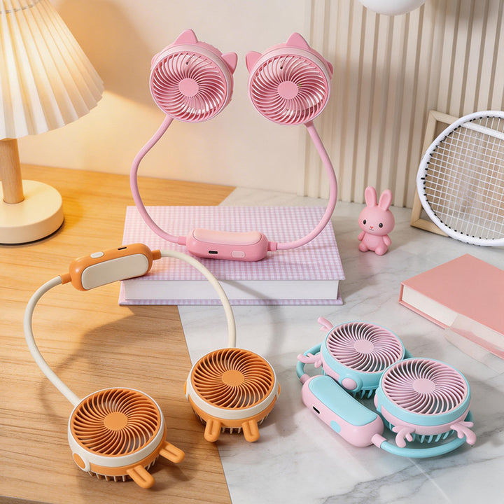 Ladies wearable neck fan with dual design Kalsten