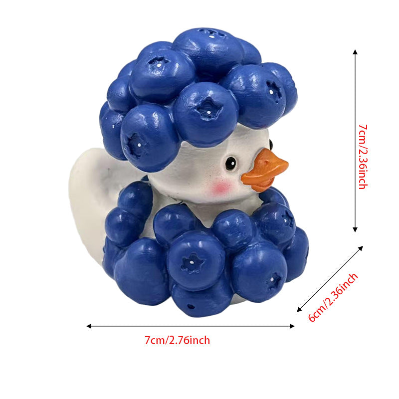 Decorative rubber duck with berry cocktail bowl Kalsten