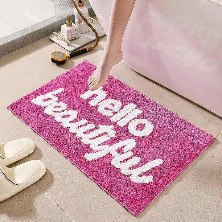 Playful Text Bath Mat Kalsten