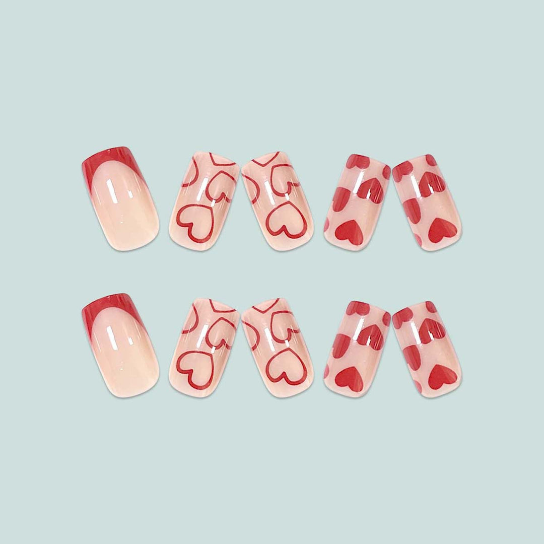 Artistic Nail Art with Heart Design Kalsten