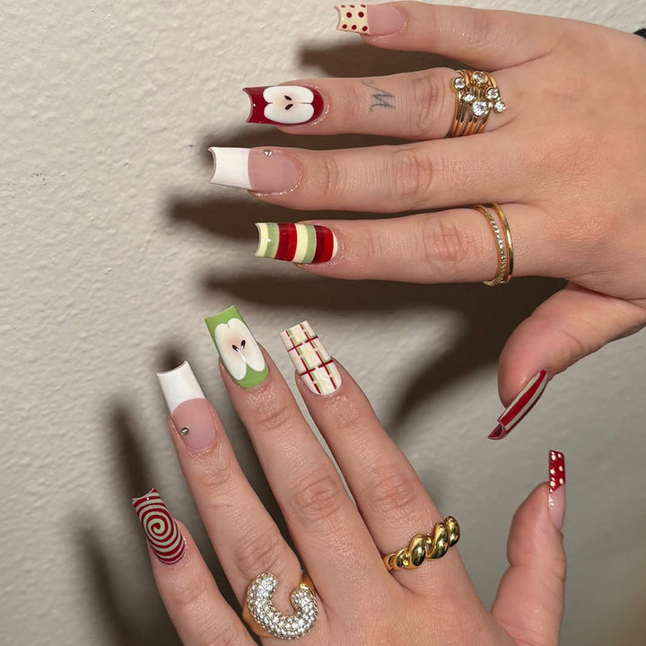 Creative Art Fake Nails with Playful Design Kalsten