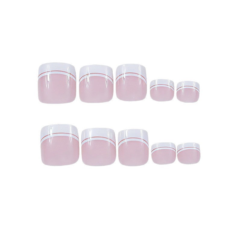 French Tip Pedicure Nail Art Kalsten