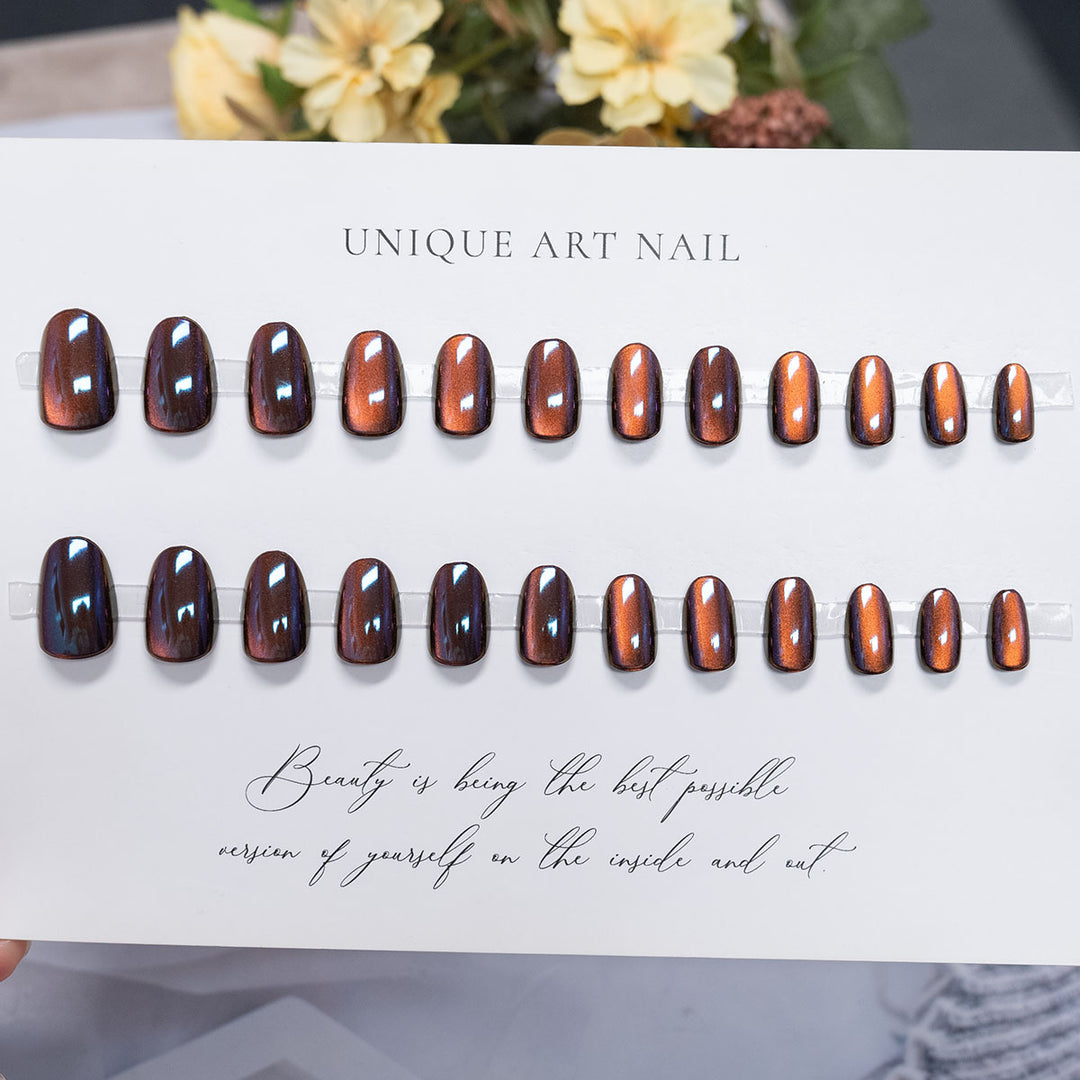 Metallic Press-On Nail Set