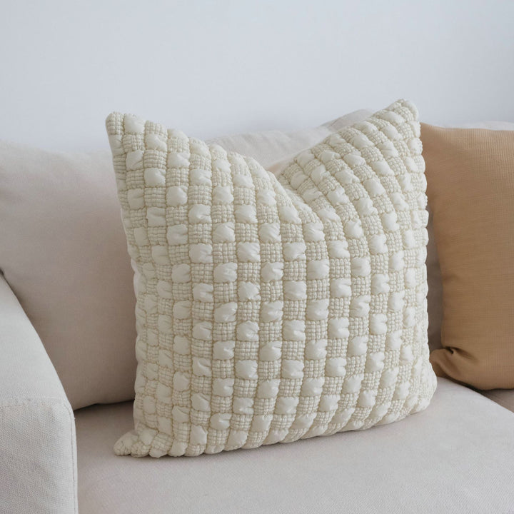 Textured Woven Accent Pillow for Home Decor