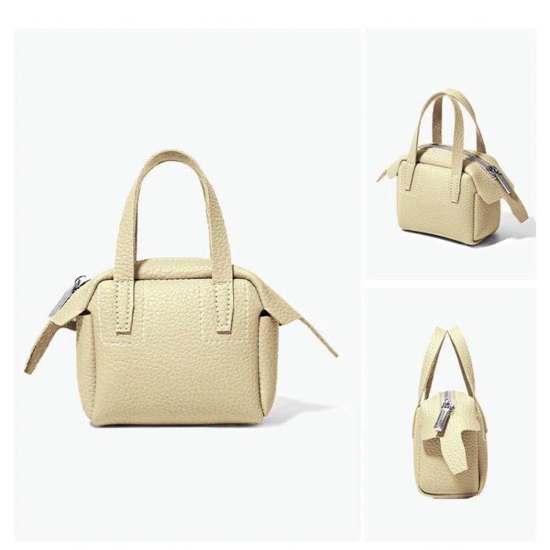 Compact Textured Handheld Satchel Kalsten