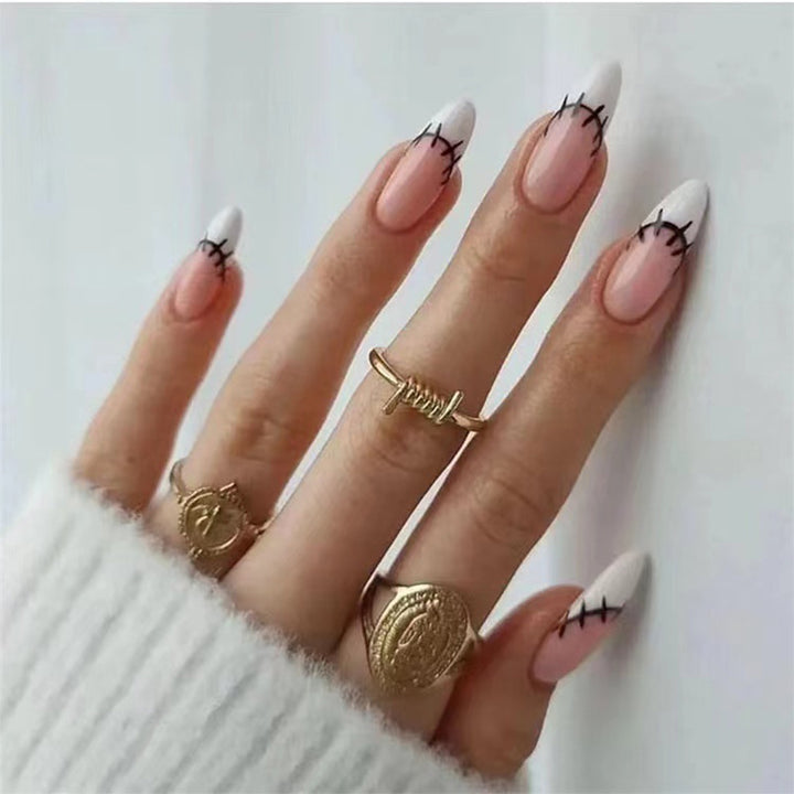 Artistic Stiletto Press-On Nails with Unique Design Kalsten