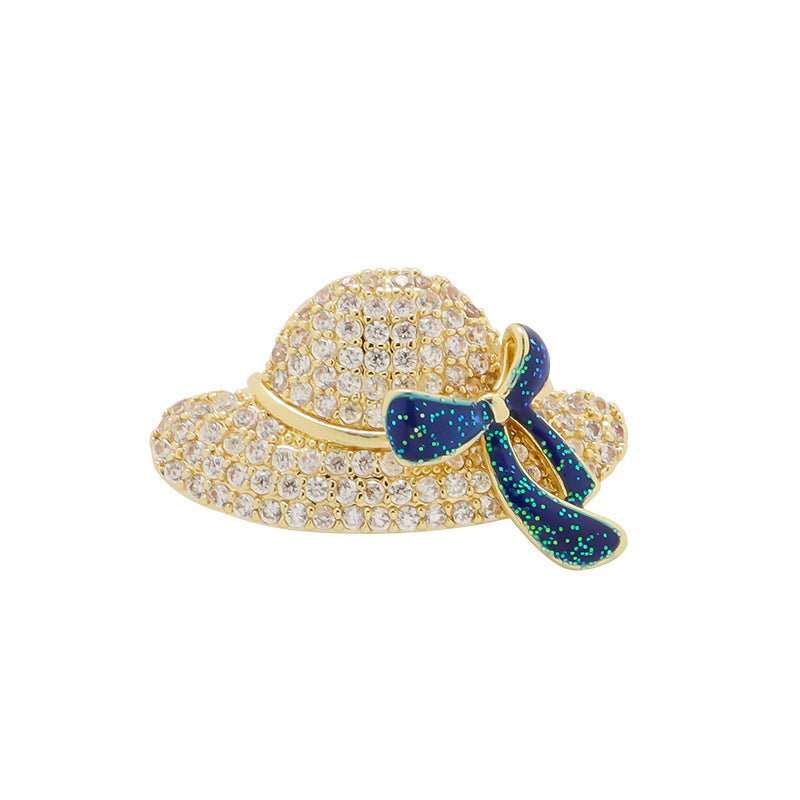 Glamorous flower brooch with sparkling crystals Kalsten