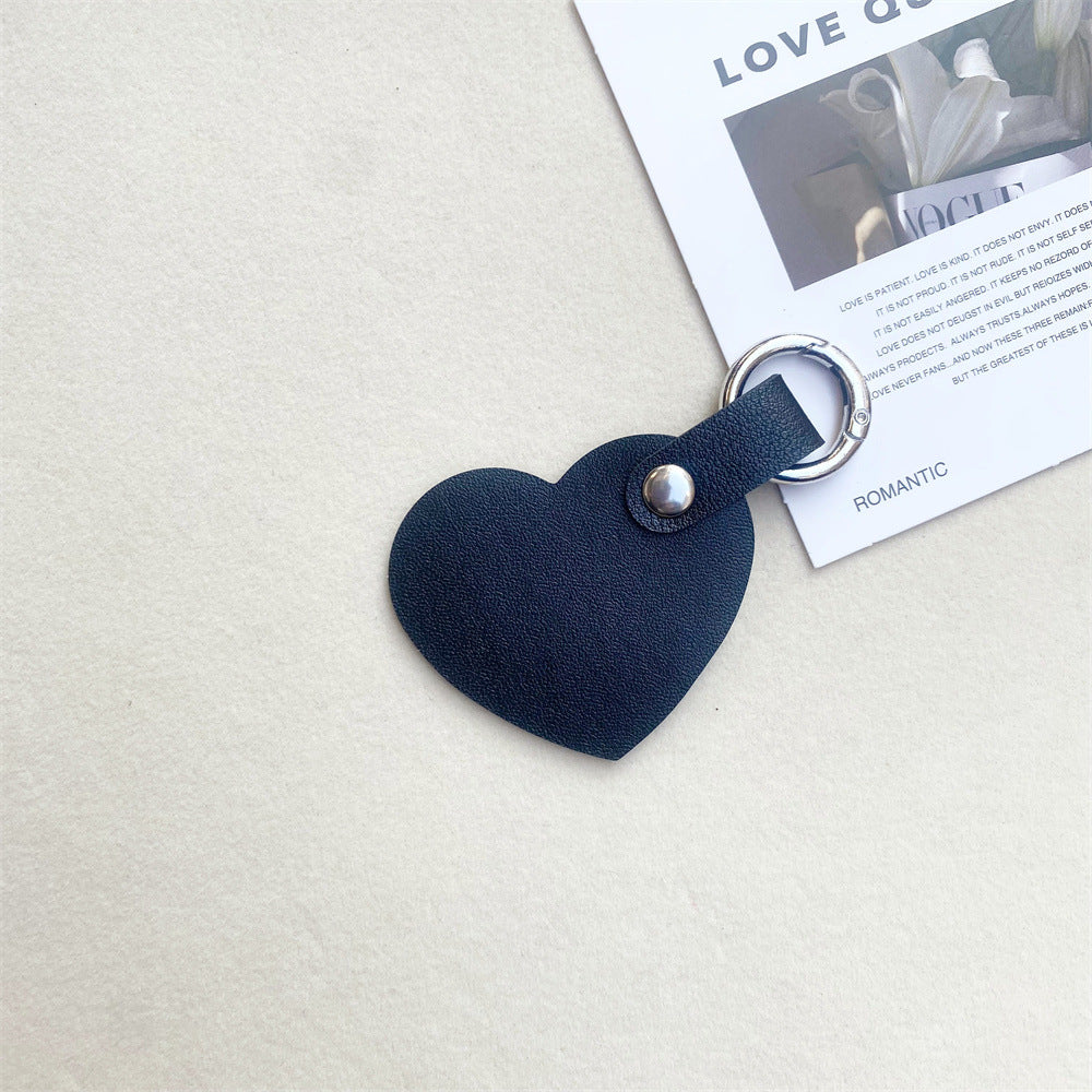 Leather Heart-Shaped Keychain kalsten