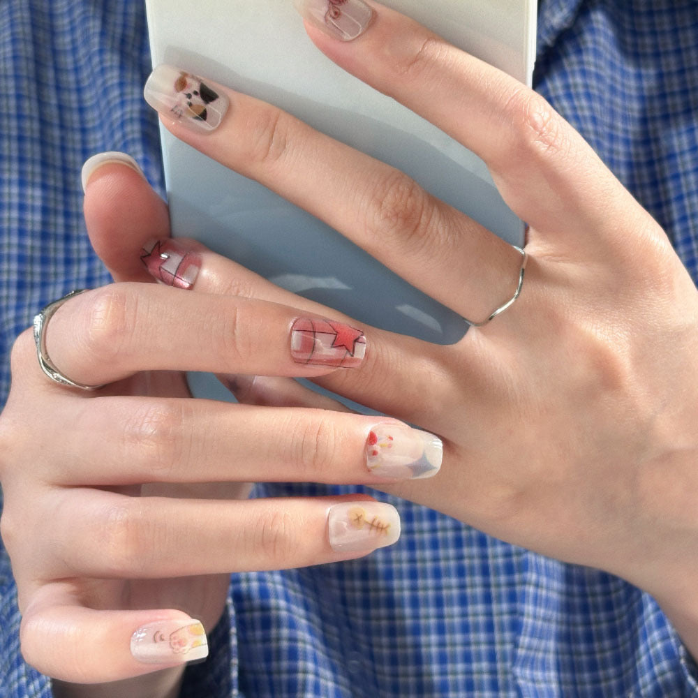 Artistic Floral and Minimalist Press-On Nails Kalsten