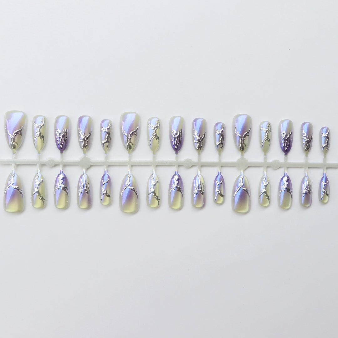 Elegant Metallic Nail Art Set