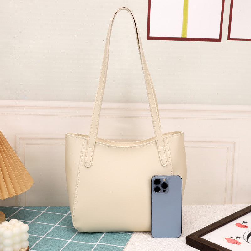 Minimalist Faux Leather Tote Bag