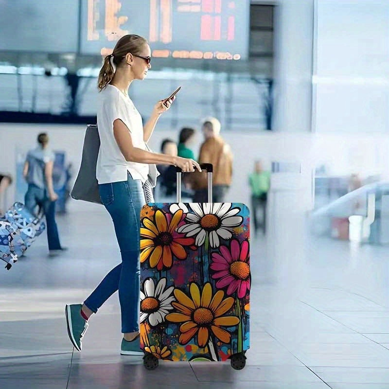 Women's hard-shell suitcase with creative floral print Kalsten