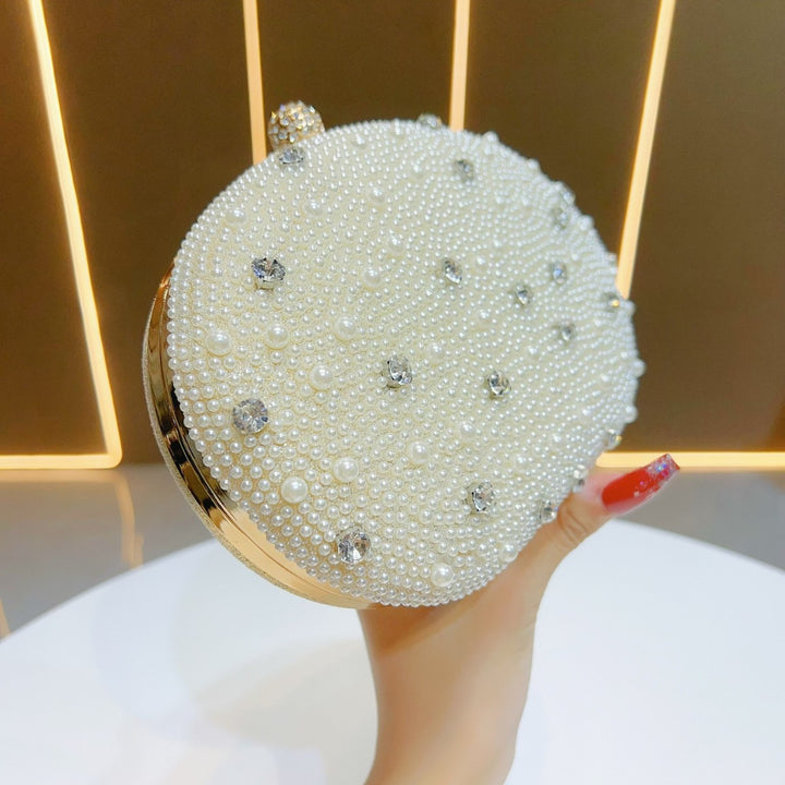 Pearled Decorative Evening Clutch
