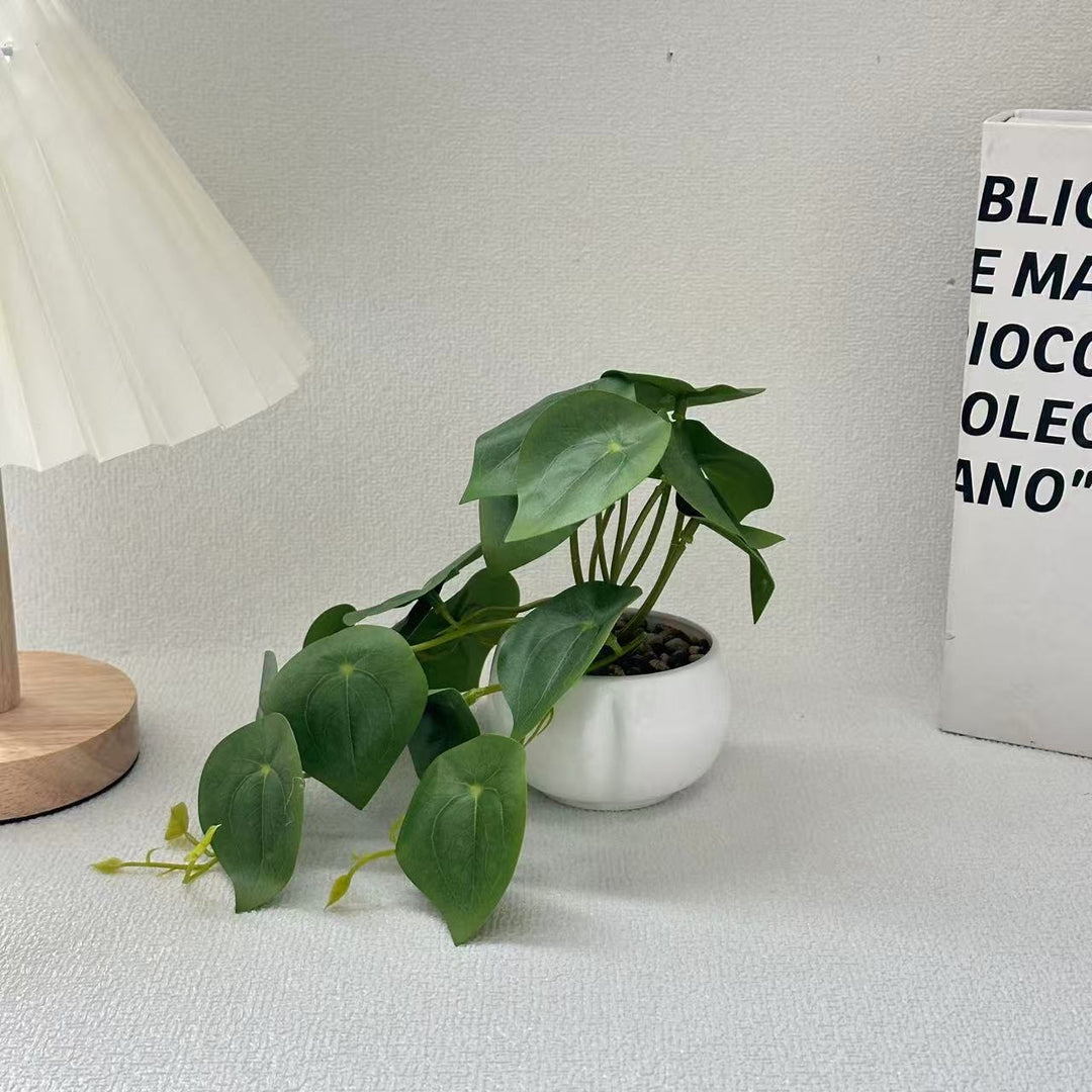 Lifelike Potted Green Plant